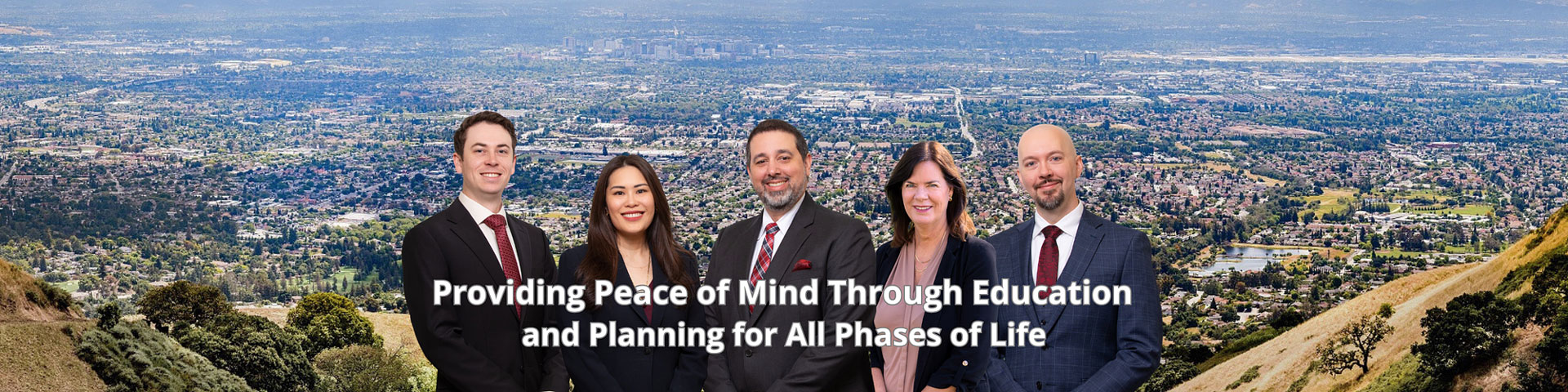 Justin Kennedy, Dedra Jize, and A.G. Konstantin in front of Silicon Valley; Estate Planning Campbell, CA